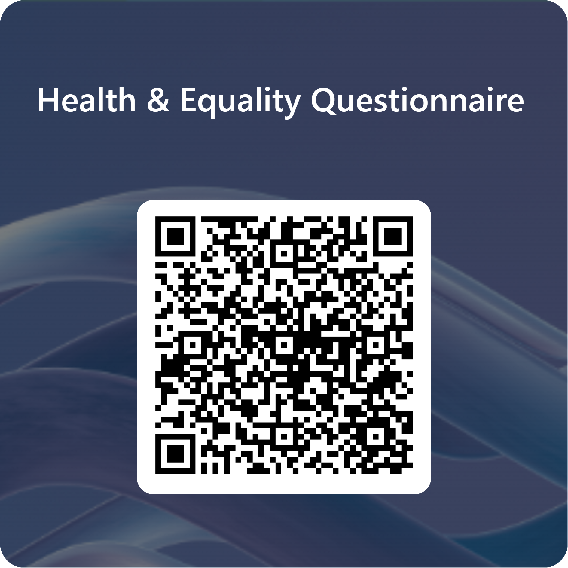 qrcode for health and equality questionnaire