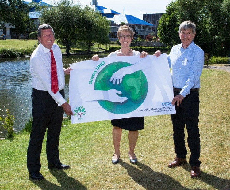 LtoR: John Lelliott OBE (Chair of UHD Sustainability Committee), Debbie Fleming (Chief Executive), David Moss (Chairman)