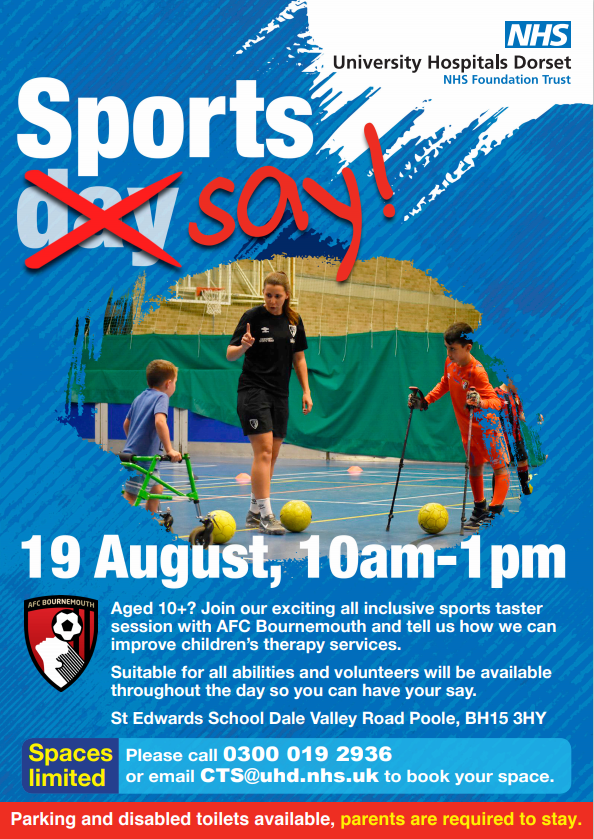 Hospital therapy service teams up with AFC Bournemouth for ‘Sports Say’ event
