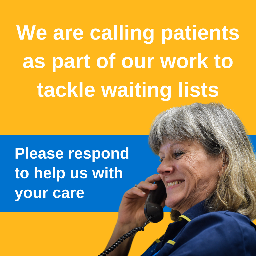 Tackling our waiting lists: We need to hear from you