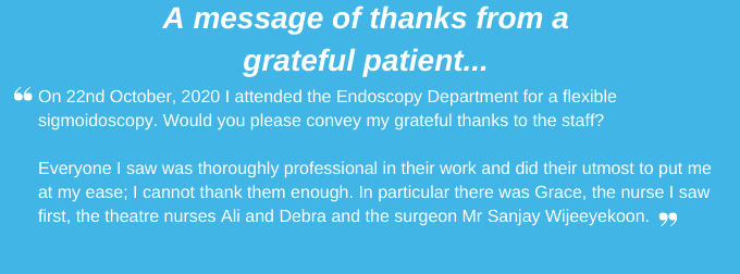 Endoscopy message of thanks 1