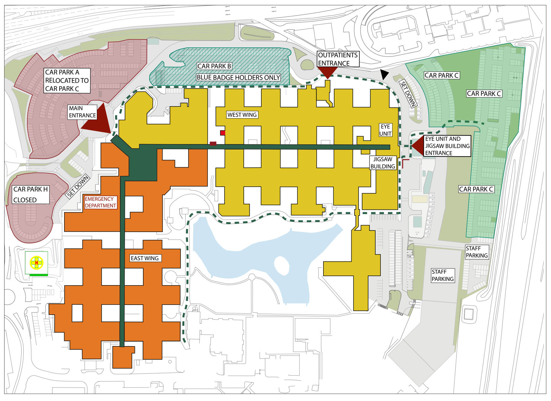 Garden City Car Park Map