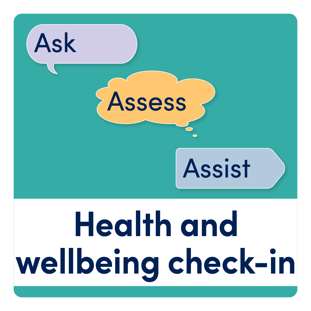 Health and wellbeing check-in