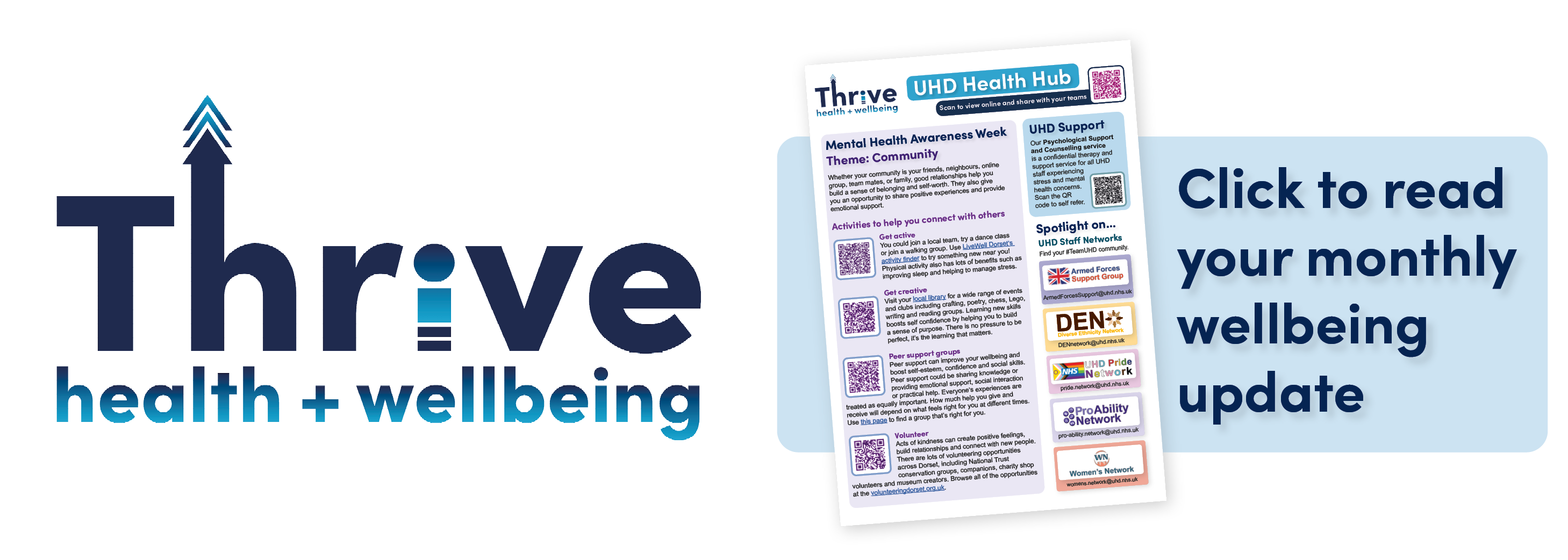 Click to read your monthly wellbeing update